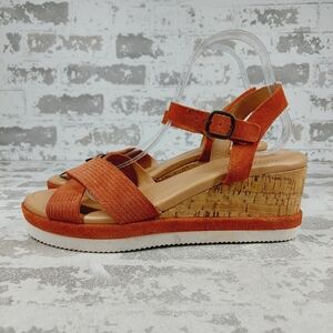 New Crevo Sycamore Suede Leather Strappy Wedge Sandal M1036